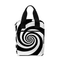 Black And White Spiral Illusion Print Bible Tote Bag