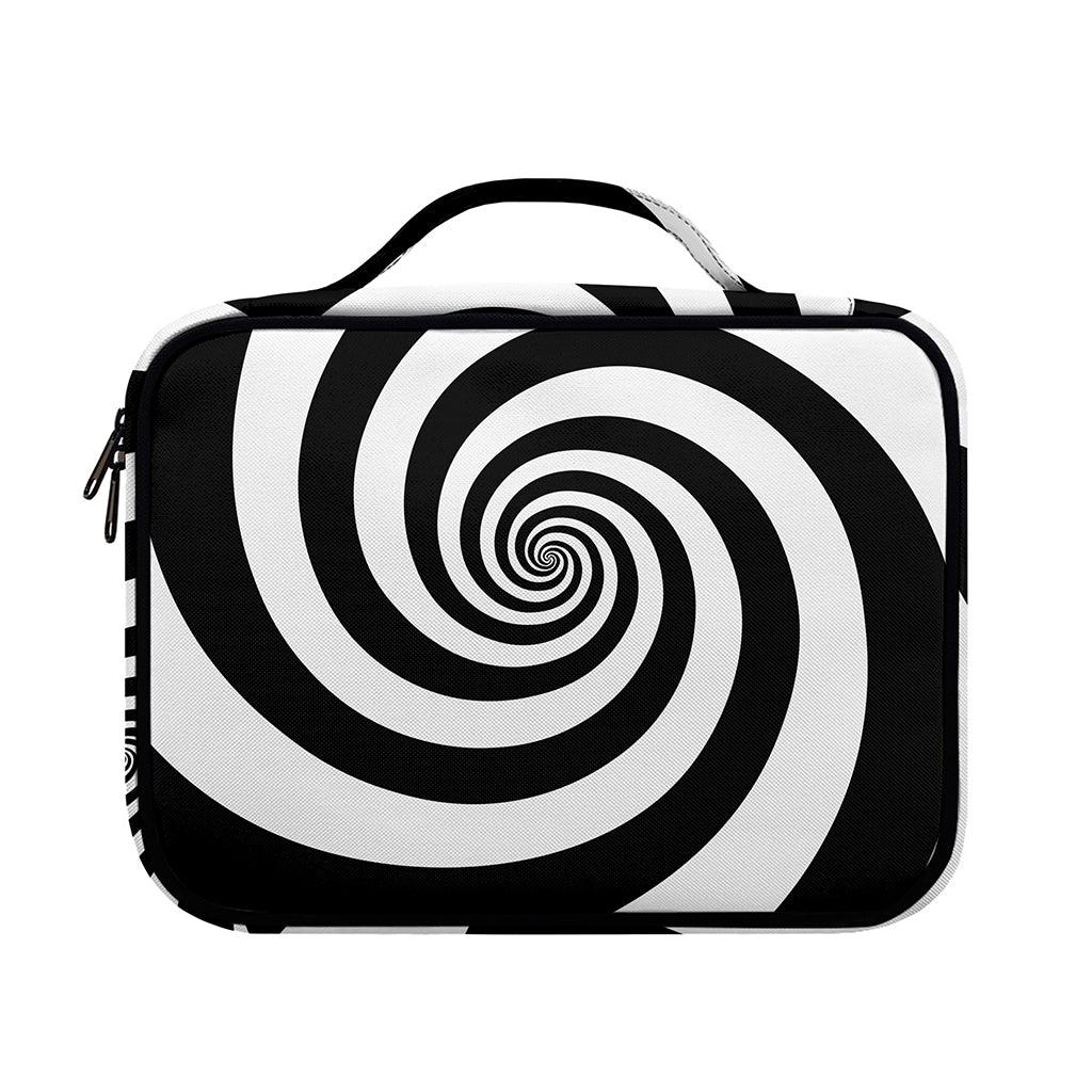 Black And White Spiral Illusion Print Briefcase Bible Bag