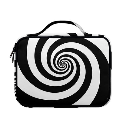 Black And White Spiral Illusion Print Briefcase Bible Bag