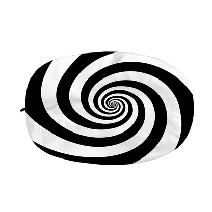Black And White Spiral Illusion Print Car Side Mirror Covers