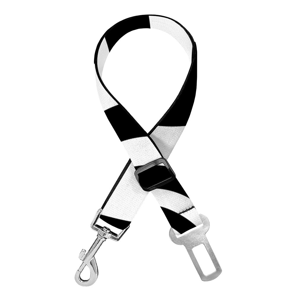 Black And White Spiral Illusion Print Dog Seat Belt