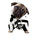 Black And White Spiral Illusion Print Dog Zip Up Hoodie