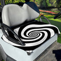 Black And White Spiral Illusion Print Golf Cart Seat Cover