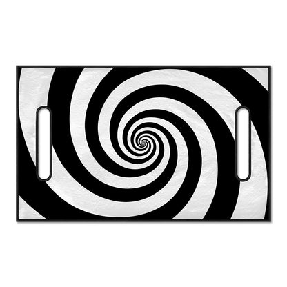 Black And White Spiral Illusion Print Golf Cart Seat Cover