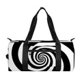 Black And White Spiral Illusion Print Gym Bag