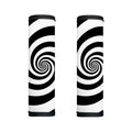 Black And White Spiral Illusion Print Handle Covers