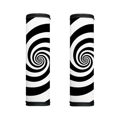 Black And White Spiral Illusion Print Handle Covers