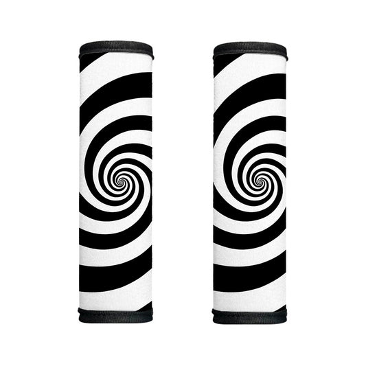 Black And White Spiral Illusion Print Handle Covers