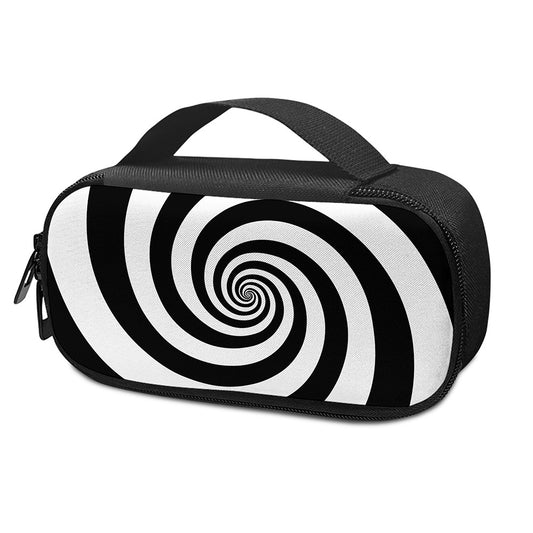 Black And White Spiral Illusion Print Insulin Cooler Travel Case