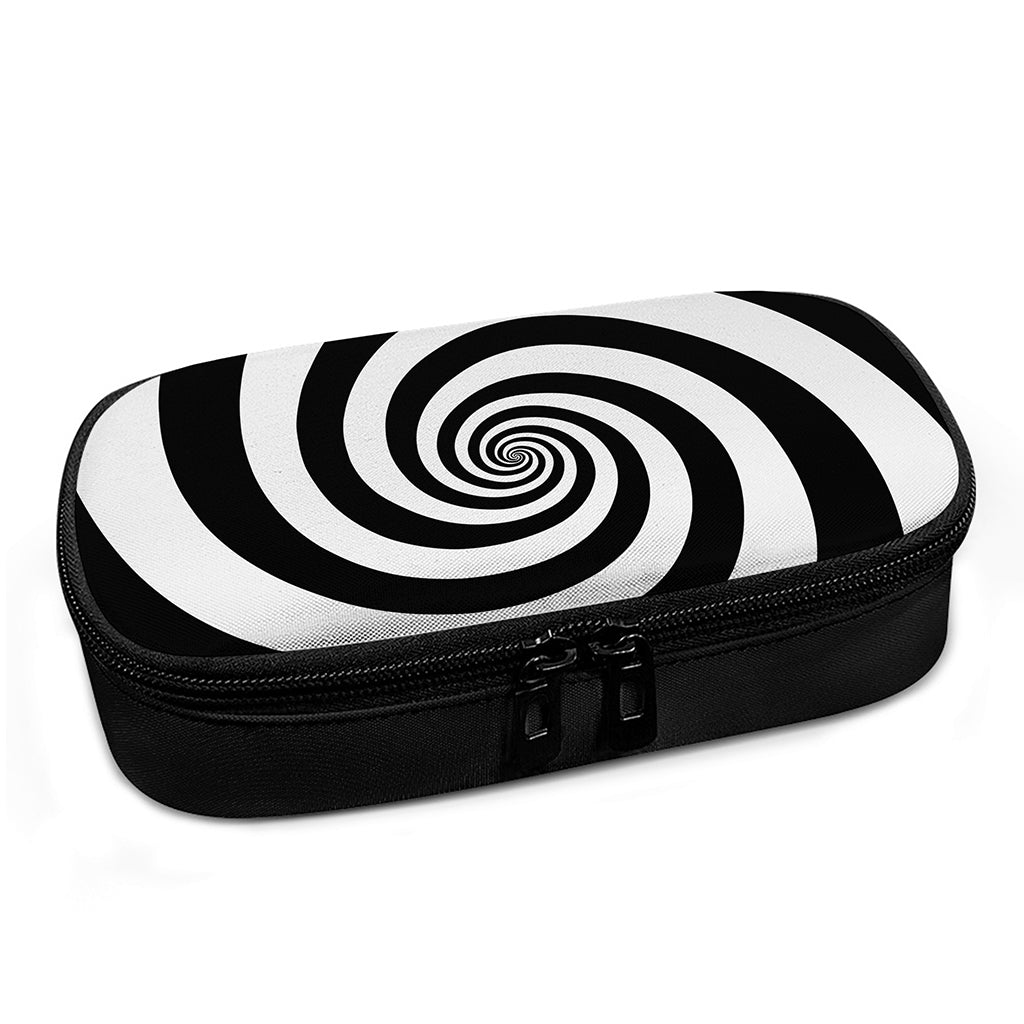 Black And White Spiral Illusion Print Insulin Cooler Travel Case