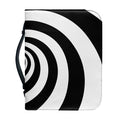 Black And White Spiral Illusion Print Leather Bible Cover