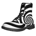 Black And White Spiral Illusion Print Backpack