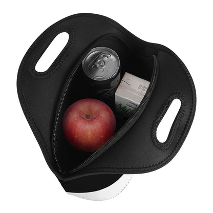 Black And White Spiral Illusion Print Neoprene Lunch Bag