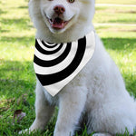 Black And White Spiral Illusion Print Over The Collar Dog Bandana