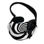 Black And White Spiral Illusion Print Pet Sling Carrier