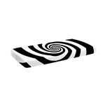 Black And White Spiral Illusion Print Piano Keyboard Cover