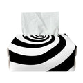 Black And White Spiral Illusion Print Rectangle Tissue Box Cover