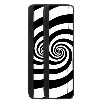 Black And White Spiral Illusion Print Refrigerator Handle Covers