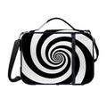 Black And White Spiral Illusion Print Shoulder Strap Bible Bag
