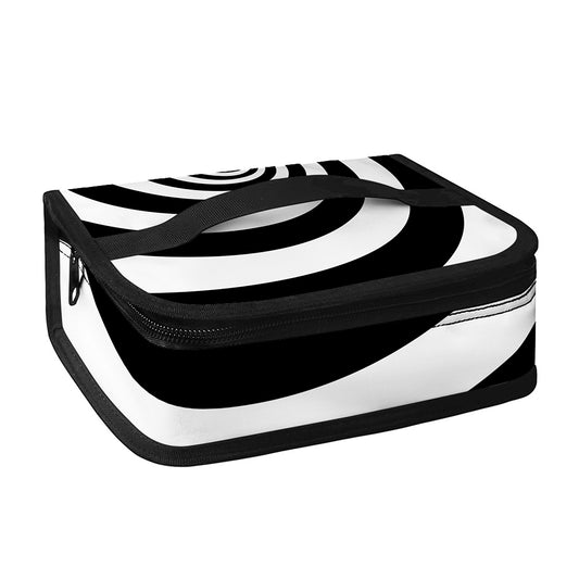 Black And White Spiral Illusion Print Small Lunch Bag