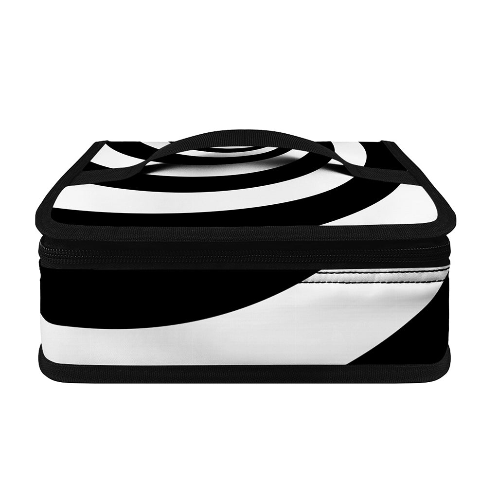 Black And White Spiral Illusion Print Small Lunch Bag
