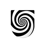 Black And White Spiral Illusion Print Toilet Lid Cover