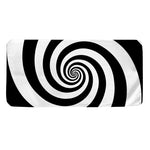 Black And White Spiral Illusion Print Towel