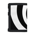 Black And White Spiral Illusion Print Trifold Wallet