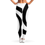 Black And White Spiral Illusion Print Women's Leggings