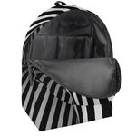 Black And White Spiral Twist Illusion Print Backpack