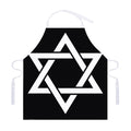 Black And White Star of David Print Adjustable Apron