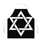 Black And White Star of David Print Adjustable Apron