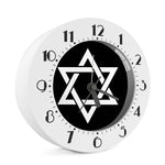Black And White Star of David Print Alarm Clock