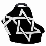 Black And White Star of David Print Baby Seat Cover