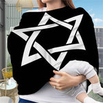Black And White Star of David Print Baby Seat Cover
