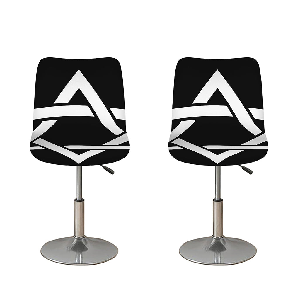 Black And White Star of David Print Bar Stool Covers