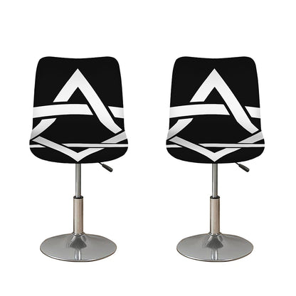 Black And White Star of David Print Bar Stool Covers