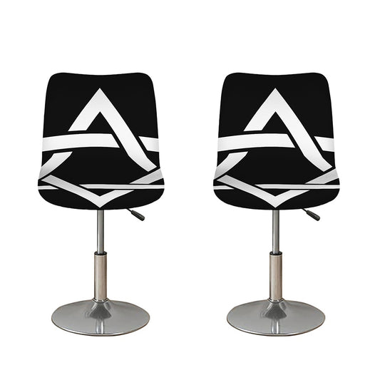 Black And White Star of David Print Bar Stool Covers