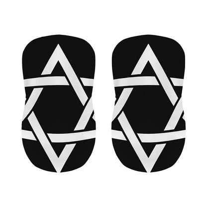 Black And White Star of David Print Bar Stool Covers