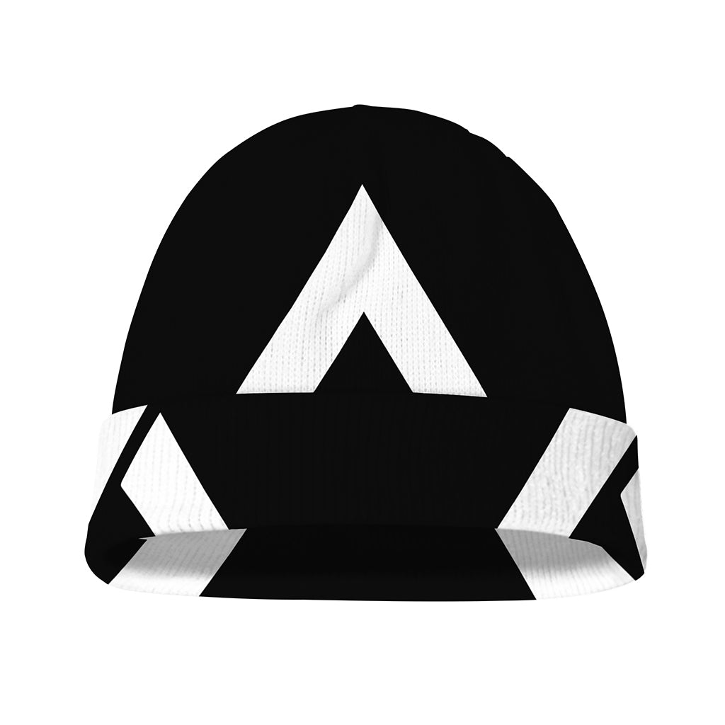 Black And White Star of David Print Beanie