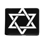 Black And White Star of David Print Bifold Wallet
