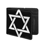 Black And White Star of David Print Bifold Wallet