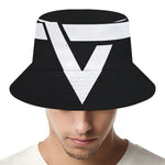 Black And White Star of David Print Bucket Hat