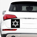 Black And White Star of David Print Car Sticker