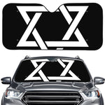 Black And White Star of David Print Car Windshield Sun Shade