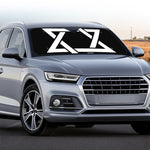 Black And White Star of David Print Car Windshield Sun Shade