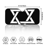 Black And White Star of David Print Car Windshield Sun Shade