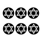 Black And White Star of David Print Coaster Set