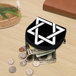 Black And White Star of David Print Coin Purse