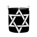 Black And White Star of David Print Collapsible Laundry Basket